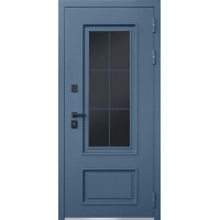 Стальная дверь "Эльбрус" с окном и английской решеткой (терморазрыв 3к)